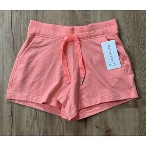 NWT Athleta Balance Women's Shorts 4" Shortie W/Pockets Size S Sunset Glow Coral